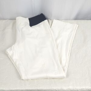 Copper Key White Jogger Pants with Black Waistband